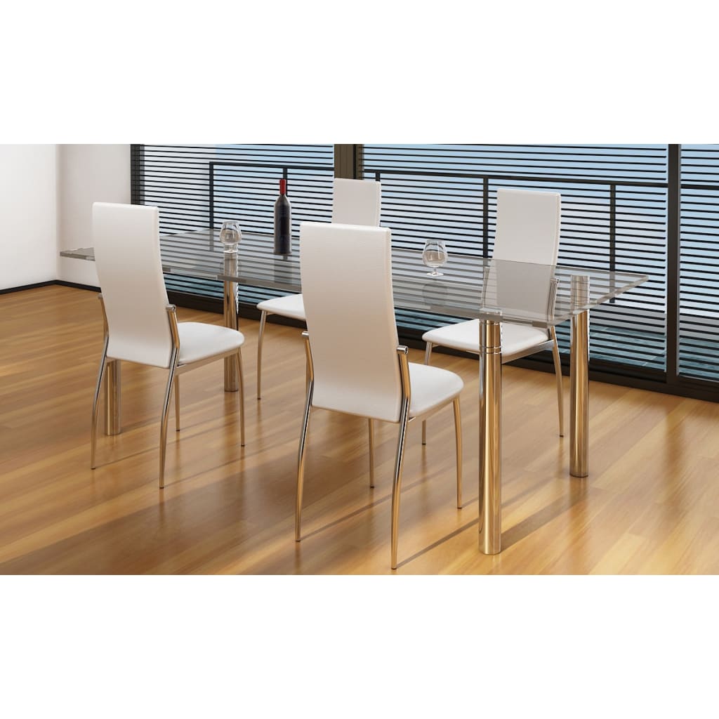 vidaXL Eetkamerstoelen 6 st kunstleer zwart