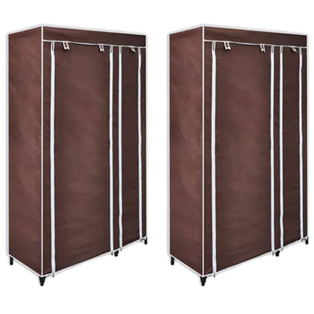 vidaXL Kledingkast opvouwbaar 110x45x175 cm stof crème