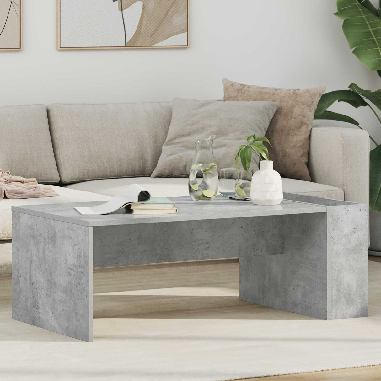 vidaXL Salontafel Wit 95 x 50 x 34 cm Bewerkt hout