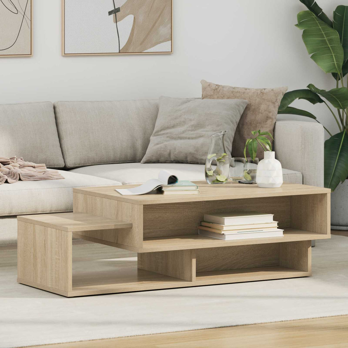 vidaXL Coffee Table White 105 x 50 x 32.5 cm Engineered Wood