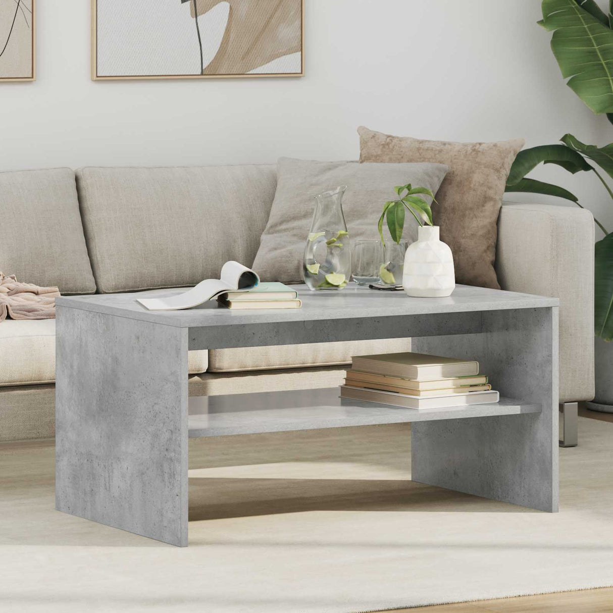 vidaXL Salontafel Wit 60 x 50 x 40 cm Bewerkt hout