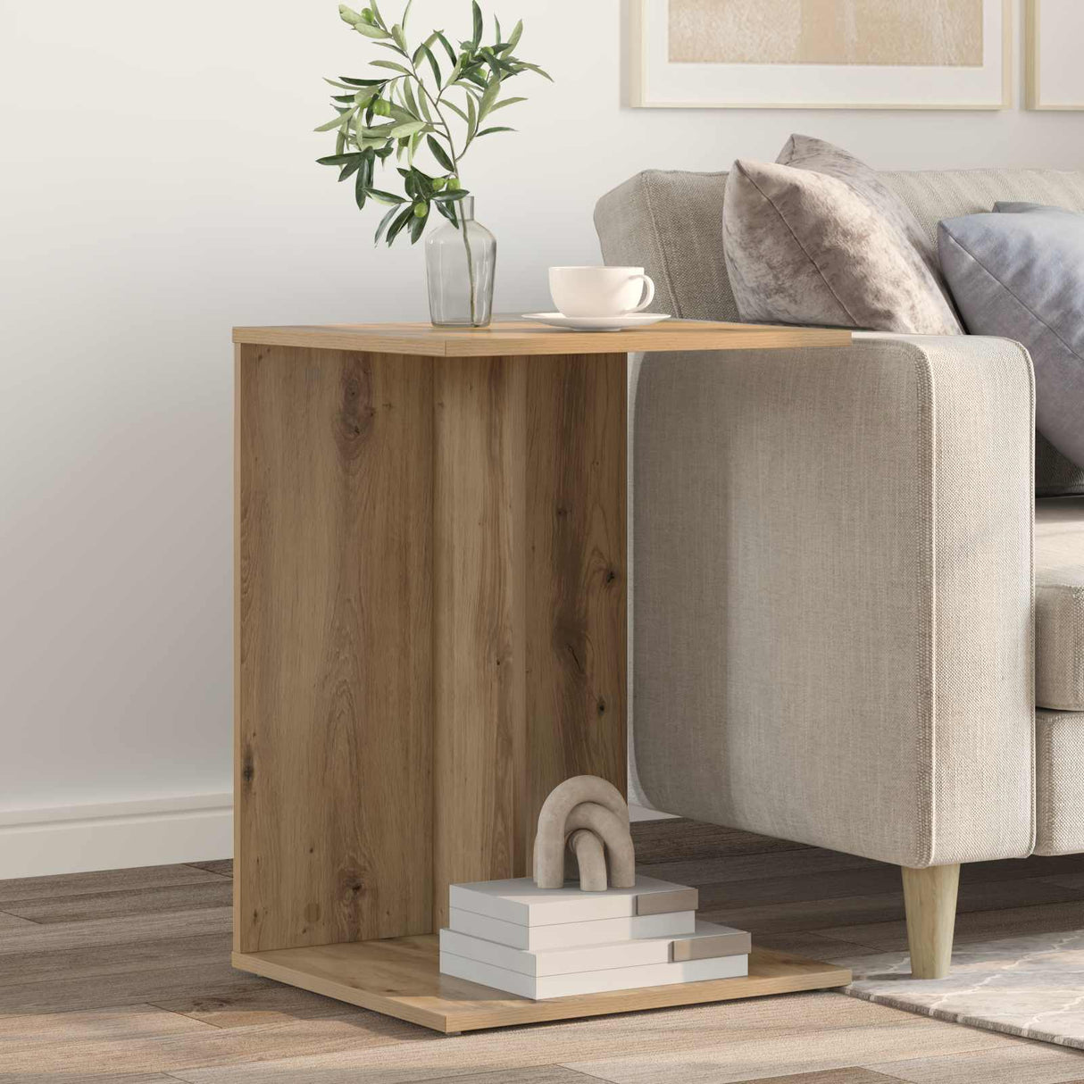 vidaXL Side Table White 45 x 40 x 62.5 cm Engineered Wood