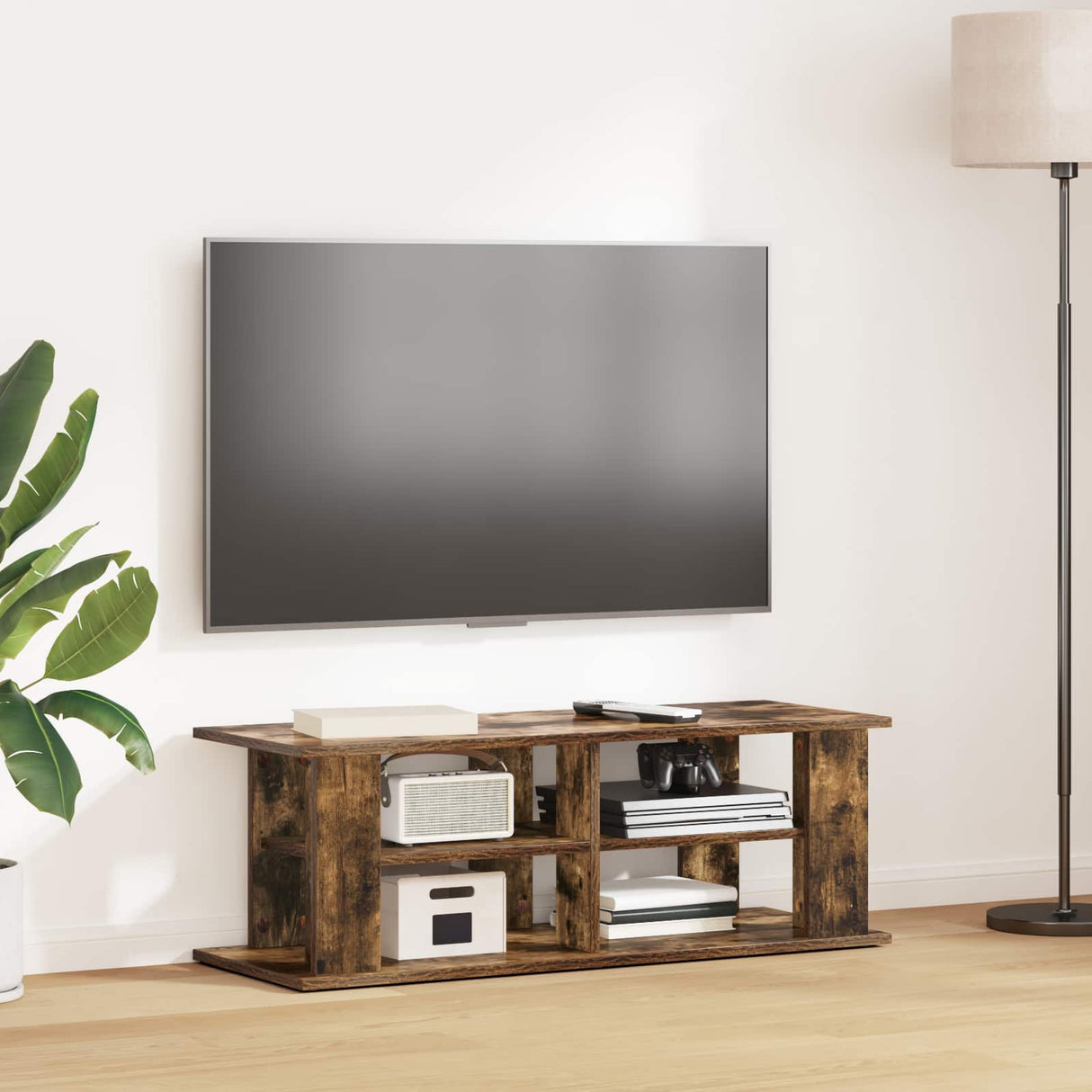 vidaXL TV-stand Zwart Eiken 96 x 35 x 33,5 cm