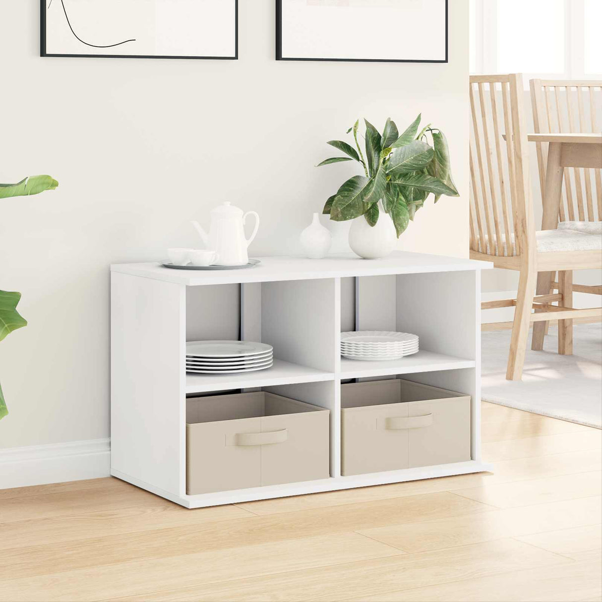 vidaXL TV-stand met lade Wit 79 x 40 x 48 cm
