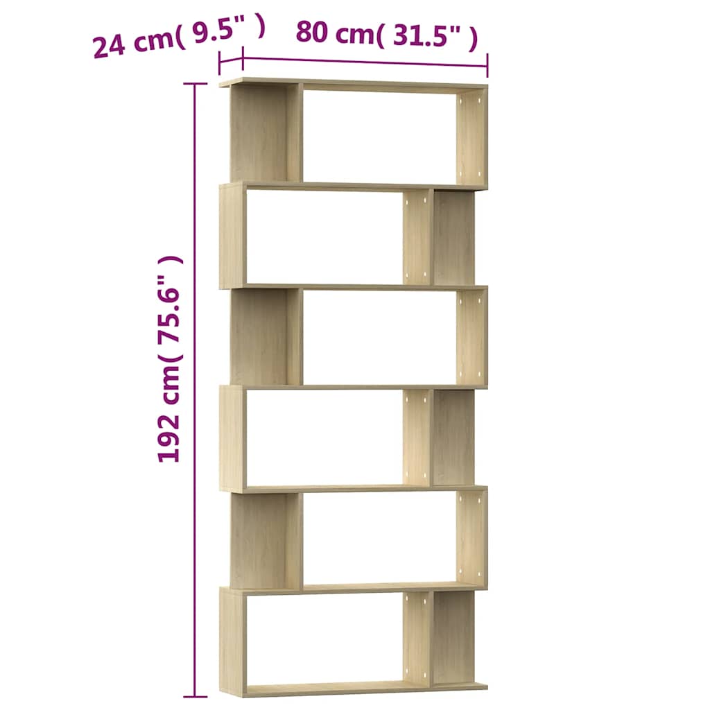 vidaXL Boekenkast / kamerscherm 80x24x192 cm bewerkt hout wit