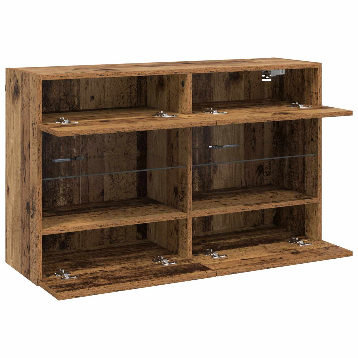 vidaXL TV Wandkast Oud Hout 98,5 x 30 x 60,5 cm Bewerkt hout