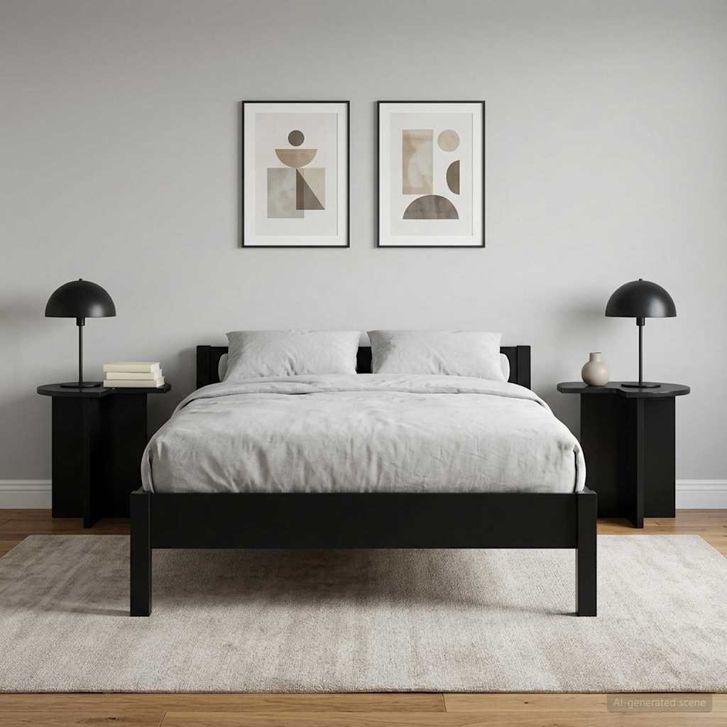 vidaXL Side Table with Storage White Ø 39 x 38 cm Engineered Wood