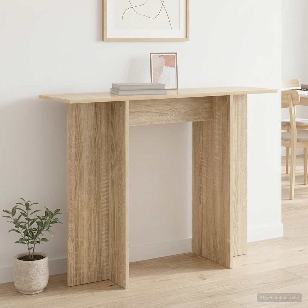 vidaXL Wandtafel Wit 100 x 30 x 75 cm Bewerkt hout