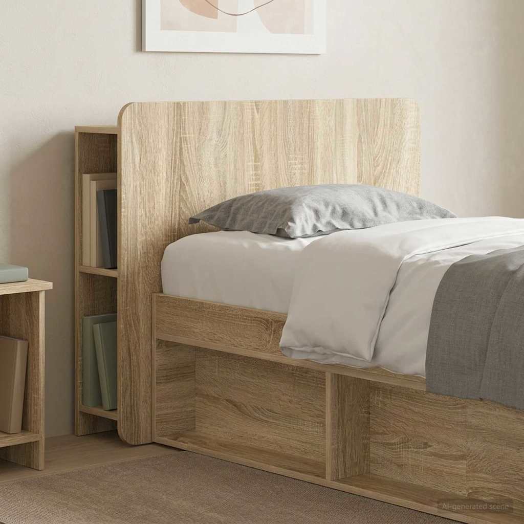 vidaXL Hoofdeinde Kast met opslag Wit Bewerkt hout