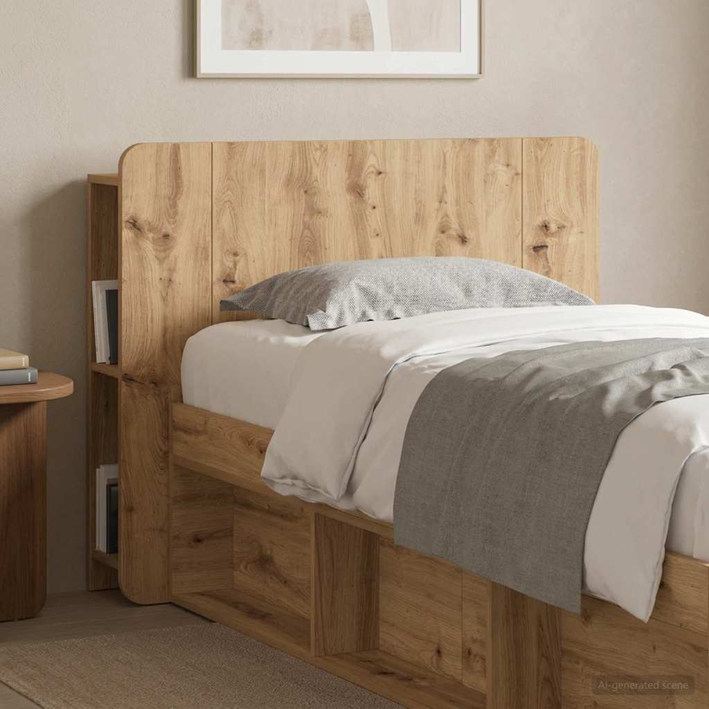 vidaXL Hoofdeinde Kast met opslag Wit Bewerkt hout