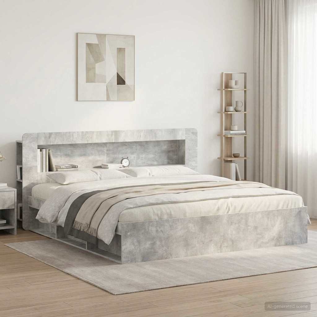 vidaXL Headboard Cabinet with Storage White Engineered Wood