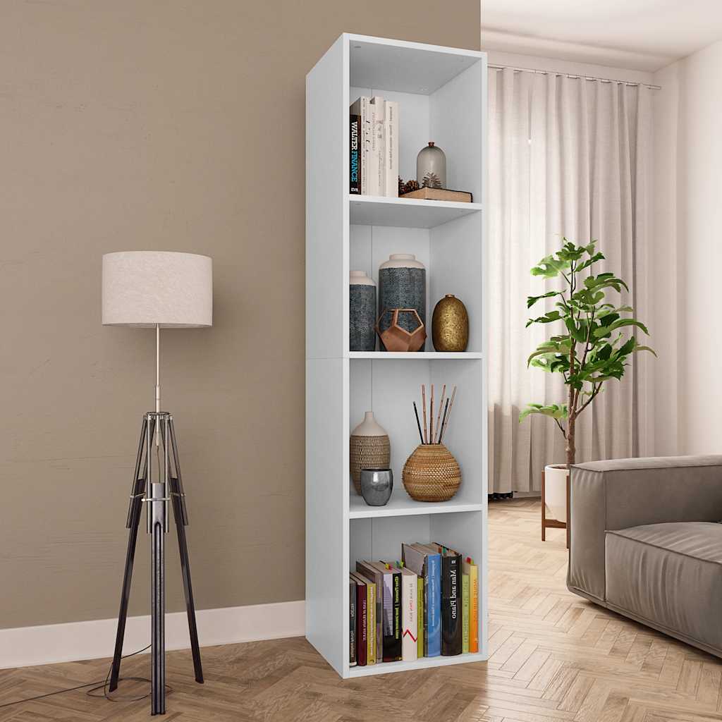 vidaXL Boekenkast/tv-meubel 36x30x114 cm bewerkt hout wit