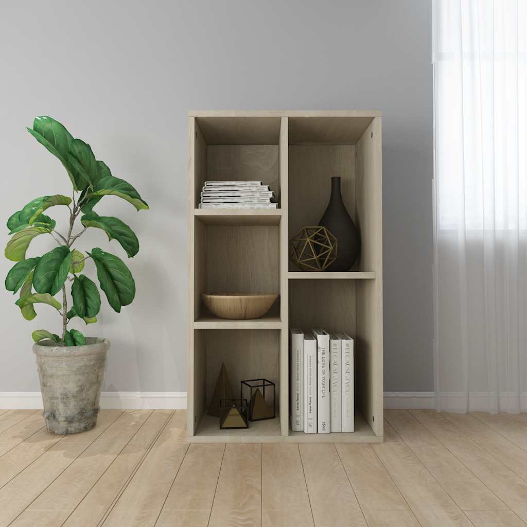 vidaXL Boekenkast/dressoir 50x25x80 cm bewerkt hout wit