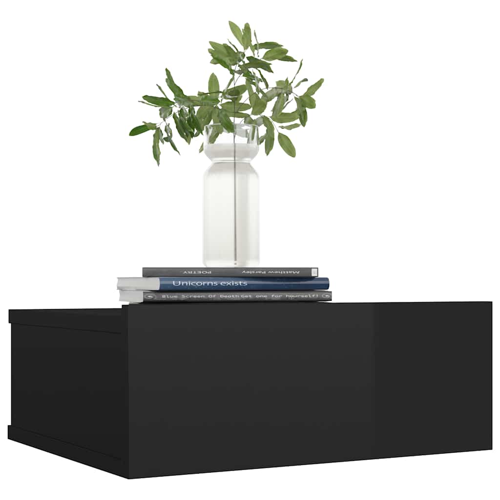 vidaXL Nachtkastje zwevend 40x30x15 cm bewerkt hout wit