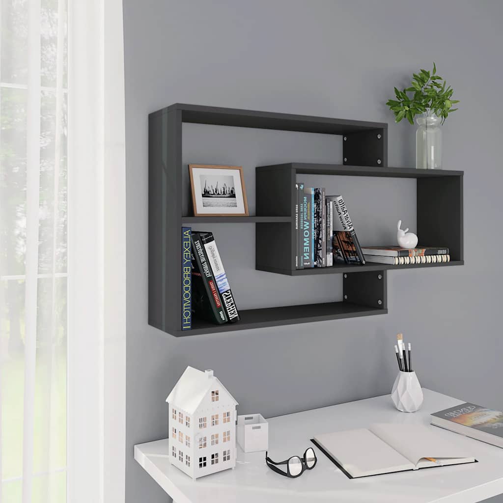 vidaXL Wandschappen 104x20x58,5 cm bewerkt hout wit
