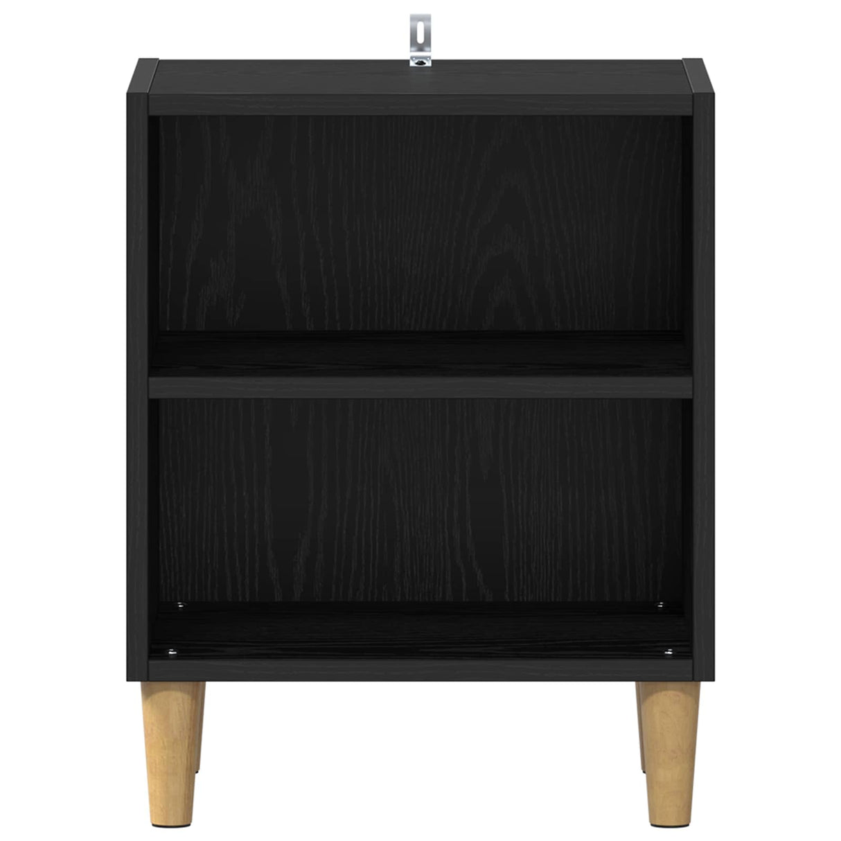 vidaXL Bedkast Zwart Eiken 40 x 30 x 50 cm Bewerkt hout
