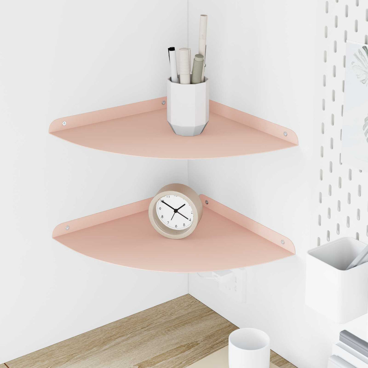 vidaXL Floating Shelf with Storage 2 pcs Black 15 x 15 x 2 cm