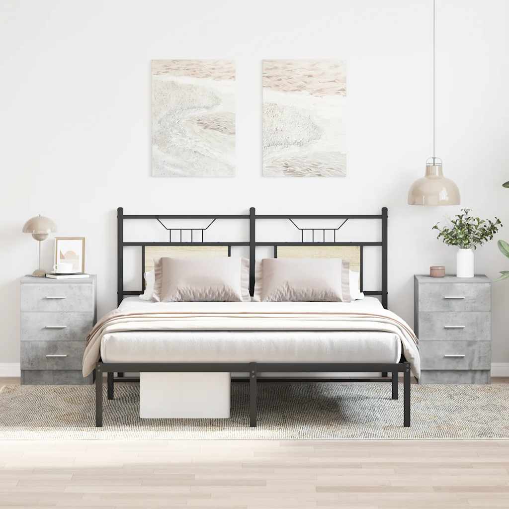 vidaXL Nachtkastje 38x35x56 cm bewerkt hout wit