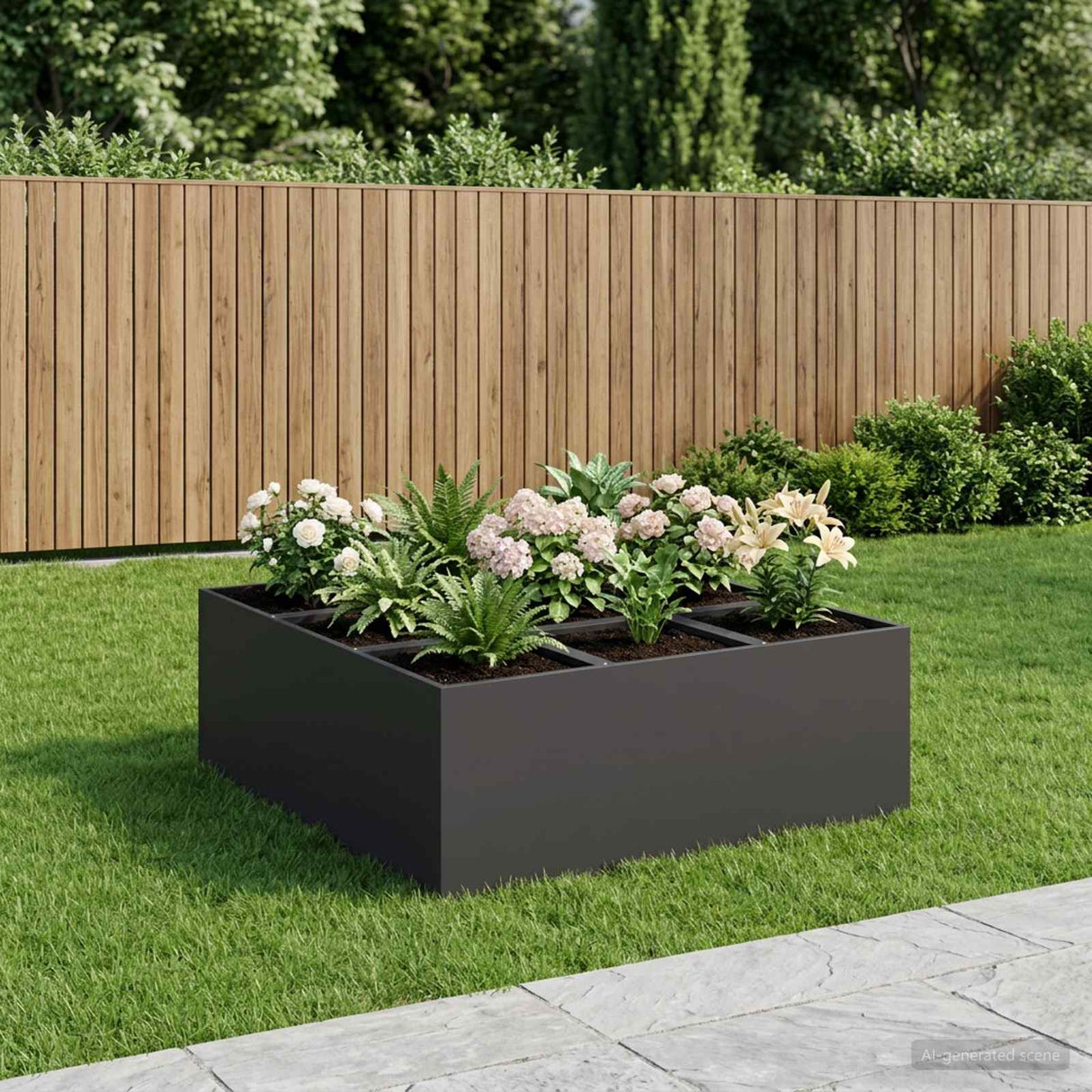vidaXL Plantenbak zilver 100 x 100 x 20 cm Gegalvaniseerd staal