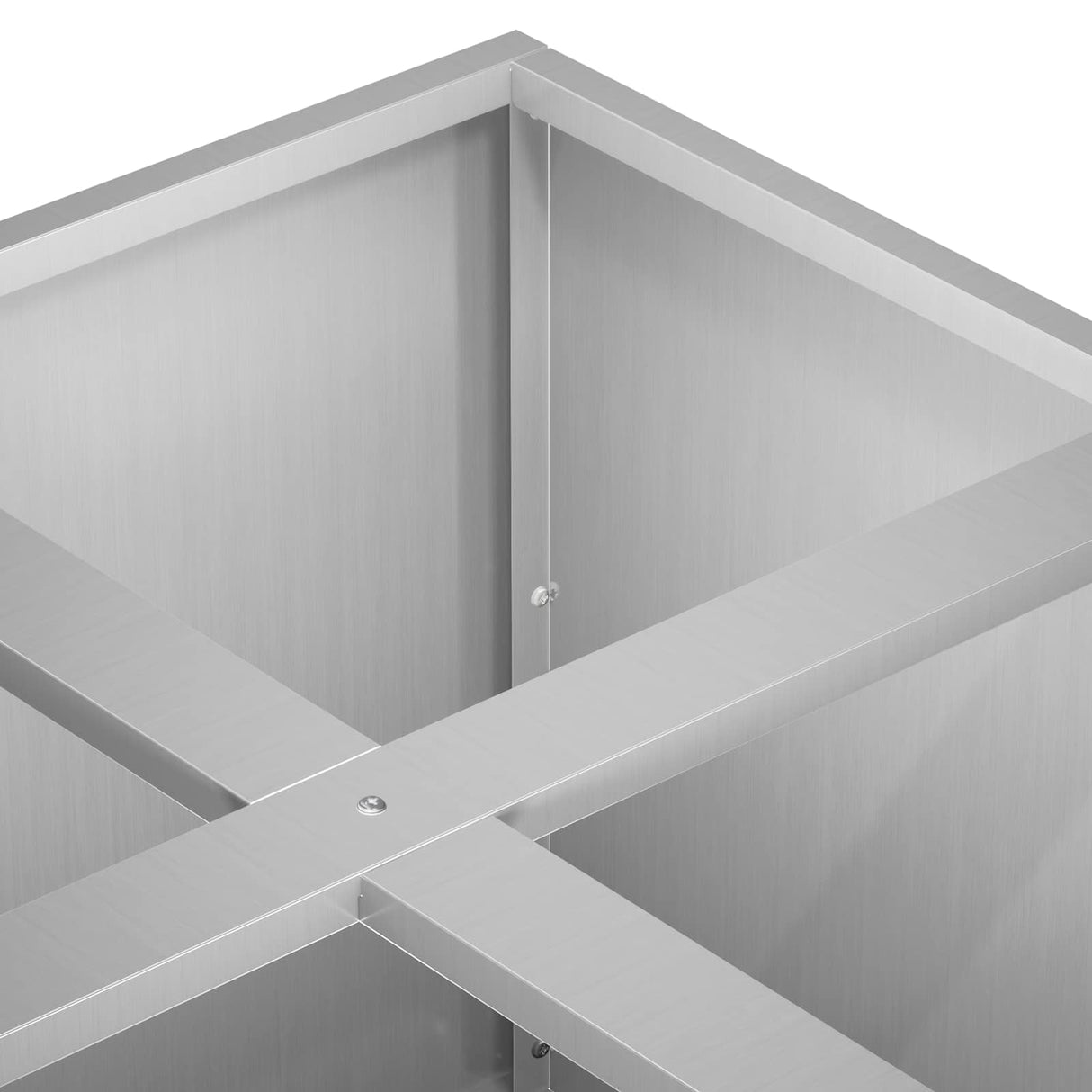 vidaXL Plantenbak zilver 100 x 100 x 20 cm Gegalvaniseerd staal