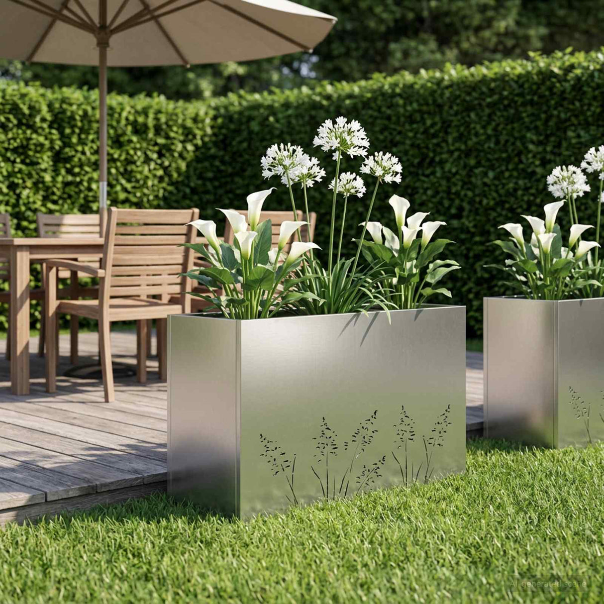 vidaXL Planter Olive Green 50 x 50 x 75 cm Cold-rolled steel
