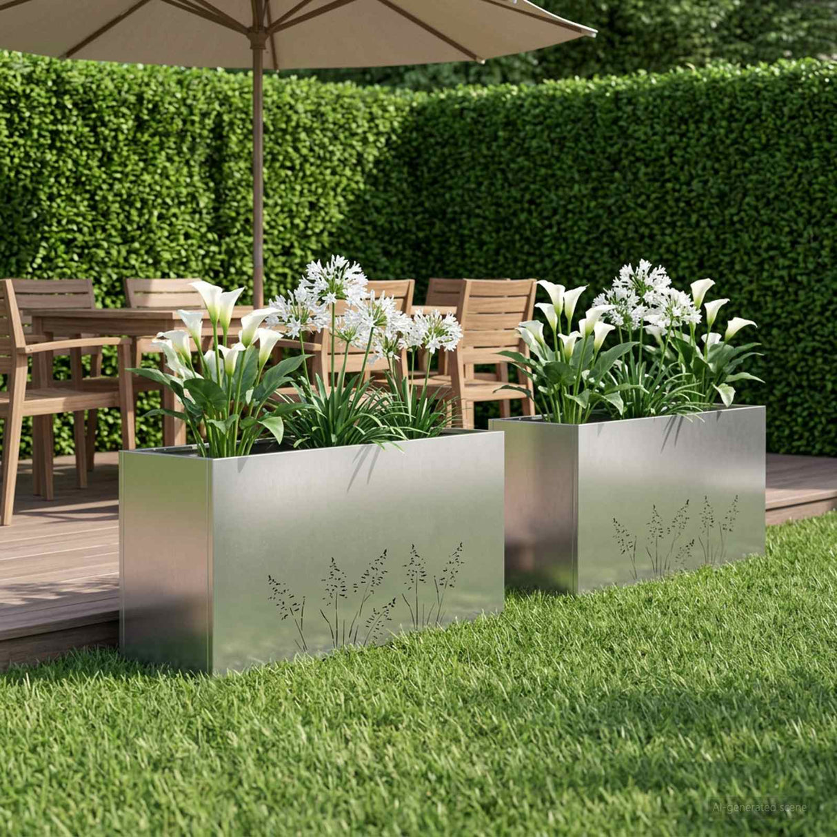 vidaXL Planter Olive Green 50 x 50 x 75 cm Cold-rolled steel