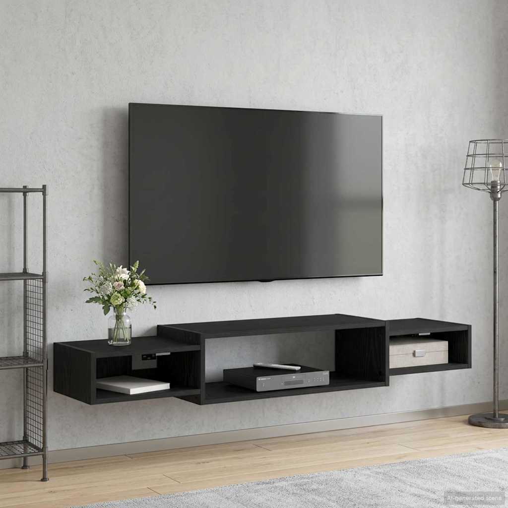 vidaXL Wand gemonteerd TV Kast Muurmontage Wit 140 x 28 x 21 cm