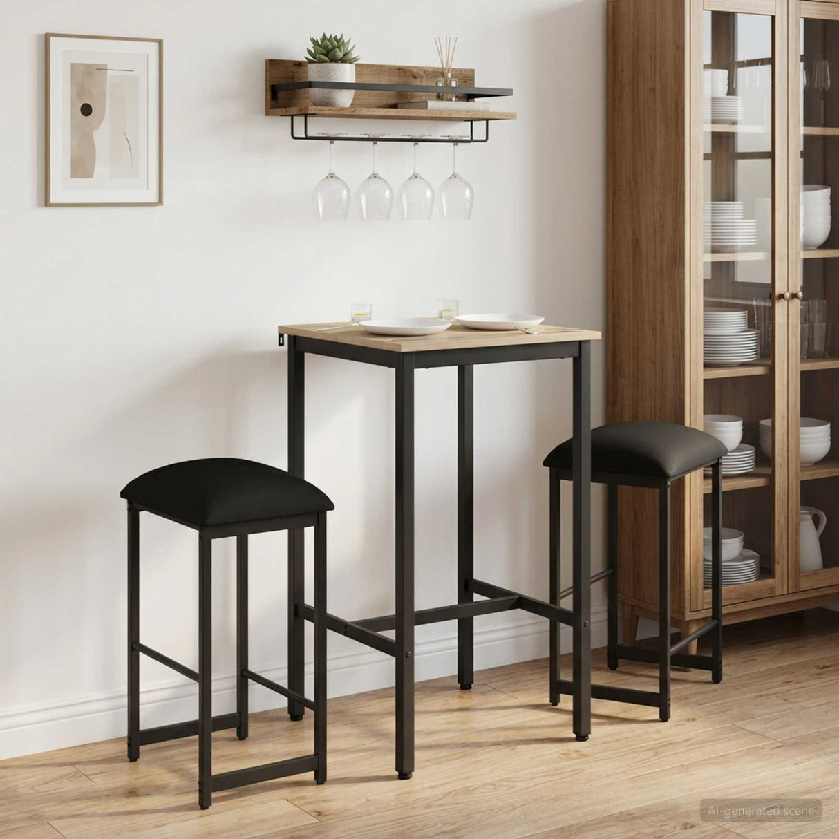 vidaXL Barkruk Donkergrijs 40 x 32 x 74 cm Bewerkt hout