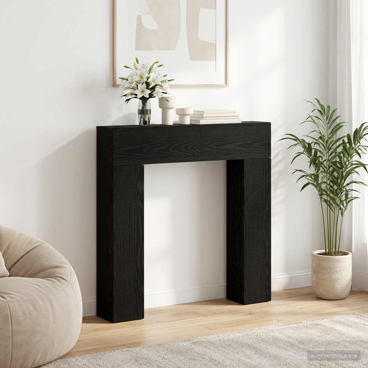 vidaXL Haardombouw Wit 102 x 18 x 100,5 cm Bewerkt hout