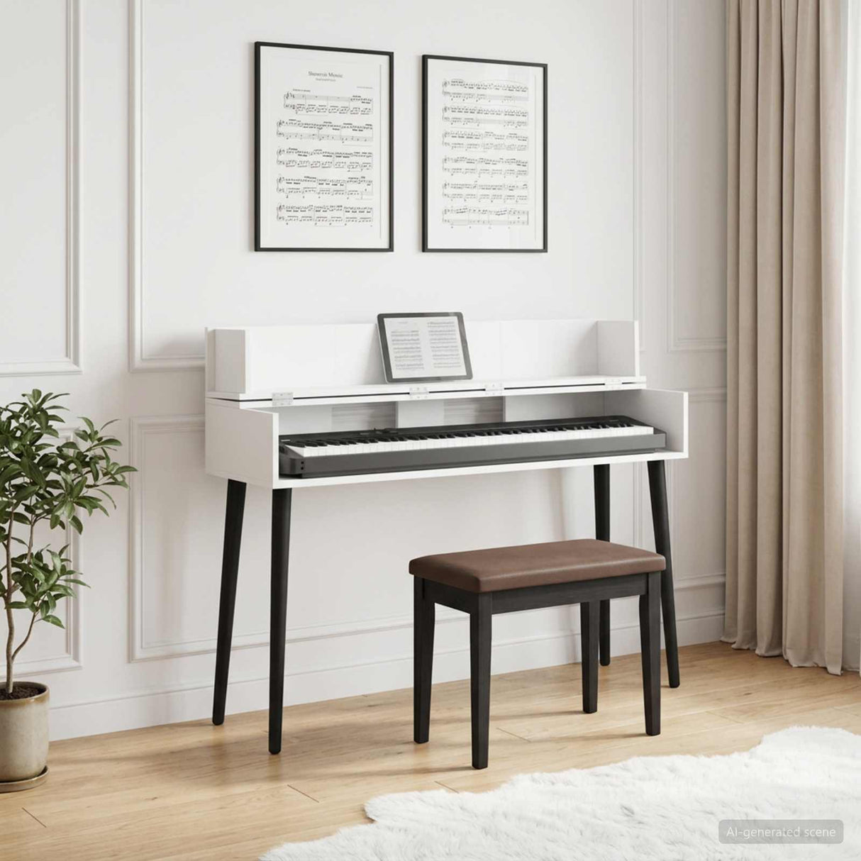 vidaXL studiobureau Wit 152 x 40 x 19,5 cm Bewerkt hout