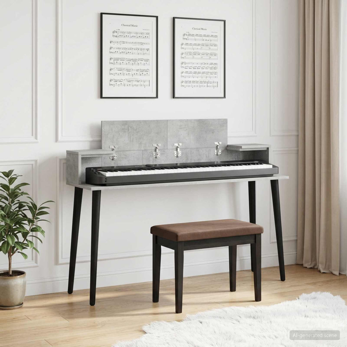 vidaXL Studio Desk White 152 x 36 x 19.5 cm Engineered Wood