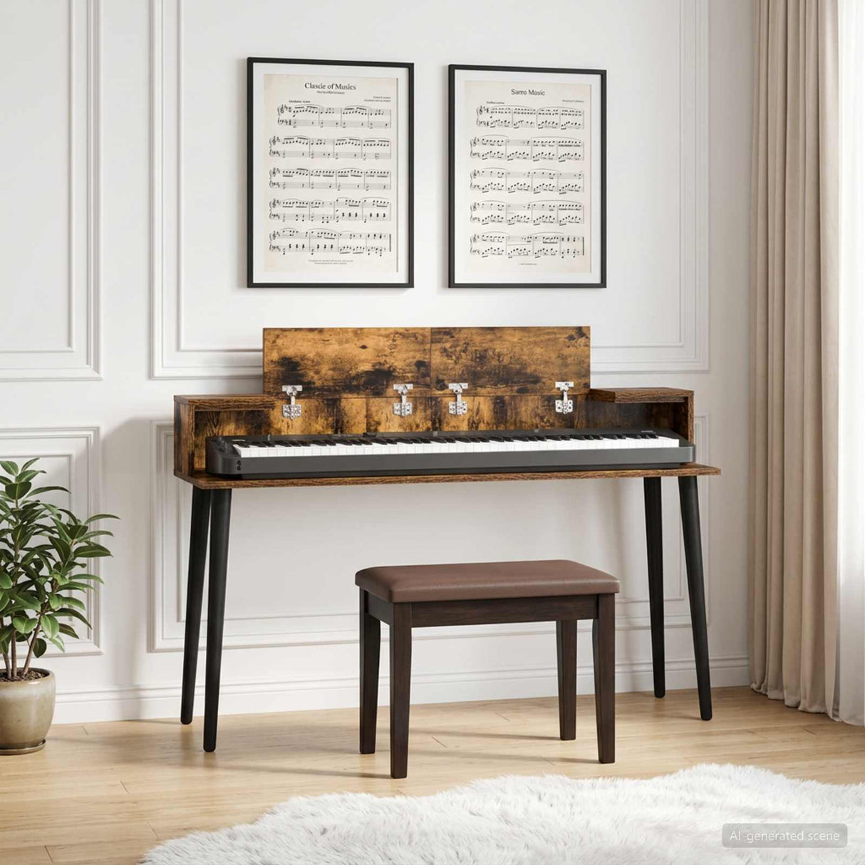 vidaXL Studio Desk White 152 x 36 x 19.5 cm Engineered Wood