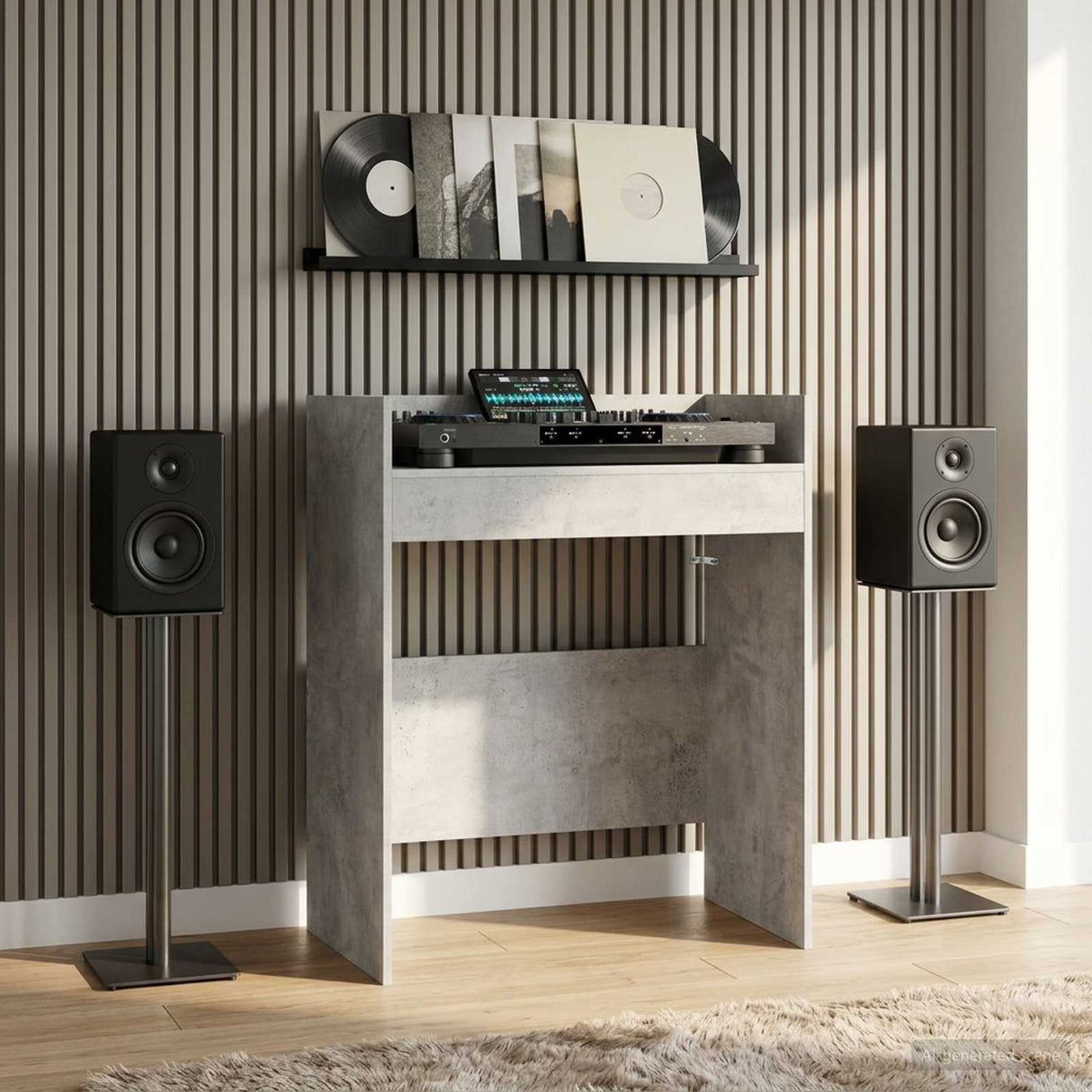 vidaXL DJ Tafel Wit 102 x 45 x 102 cm Bewerkt hout