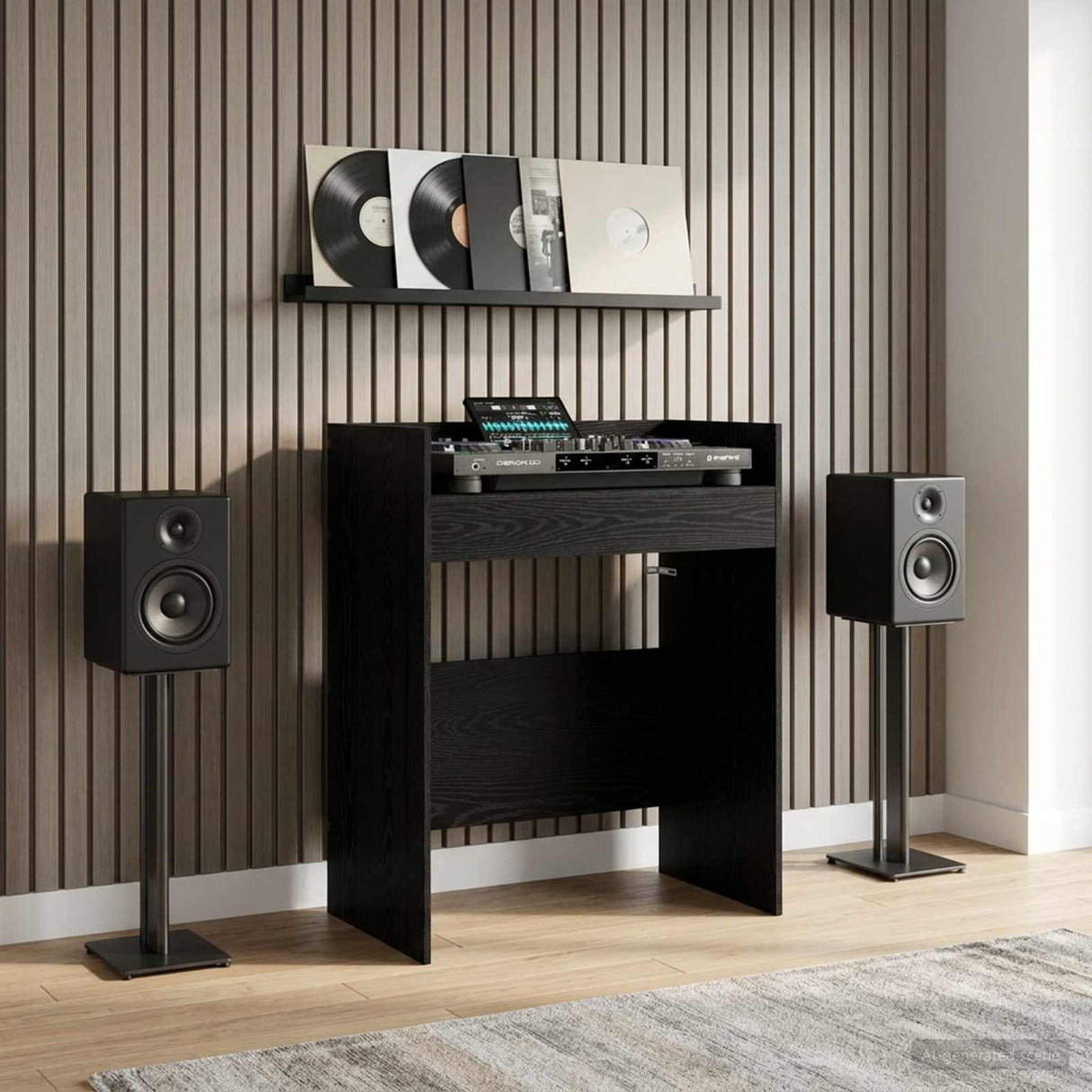 vidaXL DJ Tafel Wit 102 x 45 x 102 cm Bewerkt hout