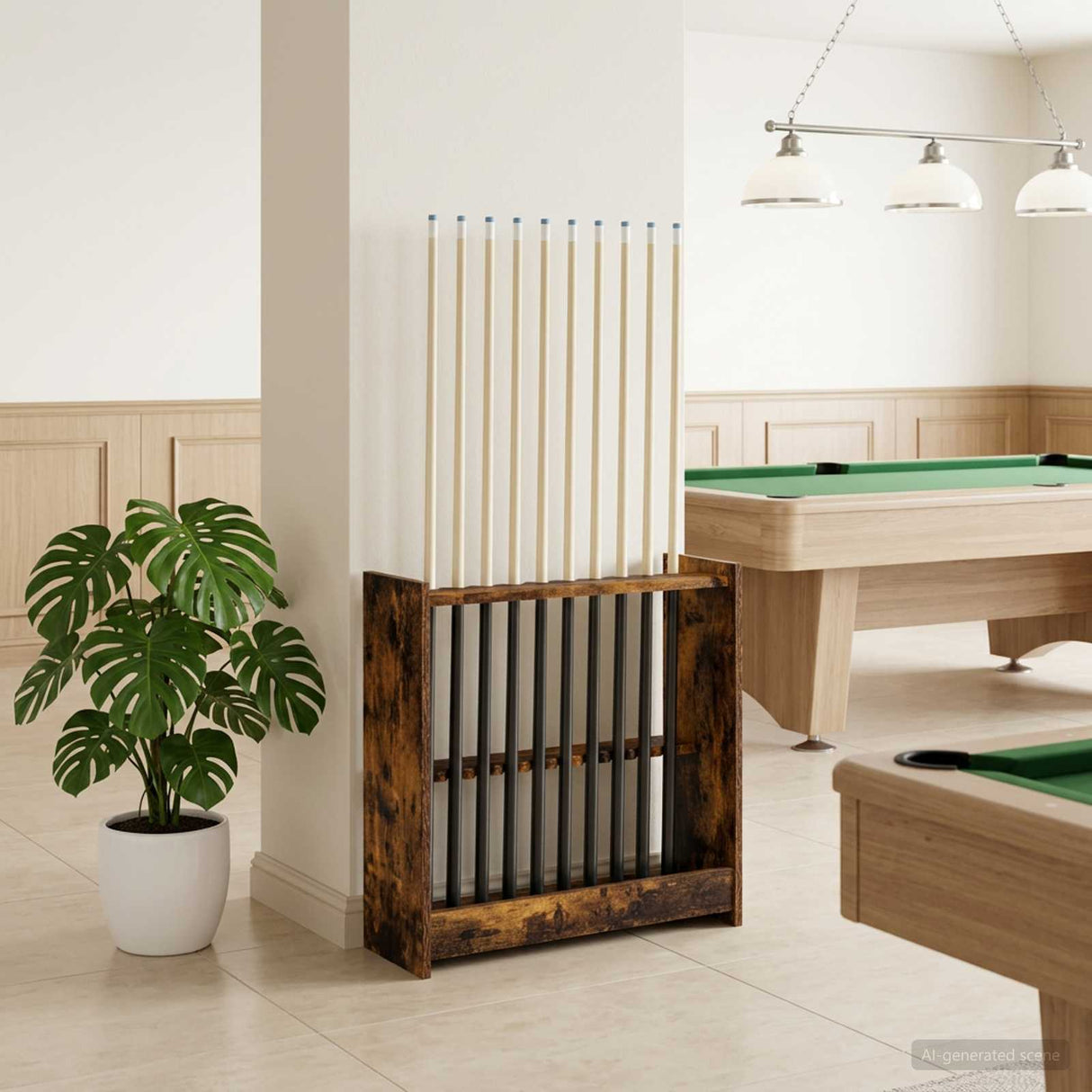 vidaXL Biljartkeu-stand Bewerkt hout 60 x 20 x 57 cm Wit
