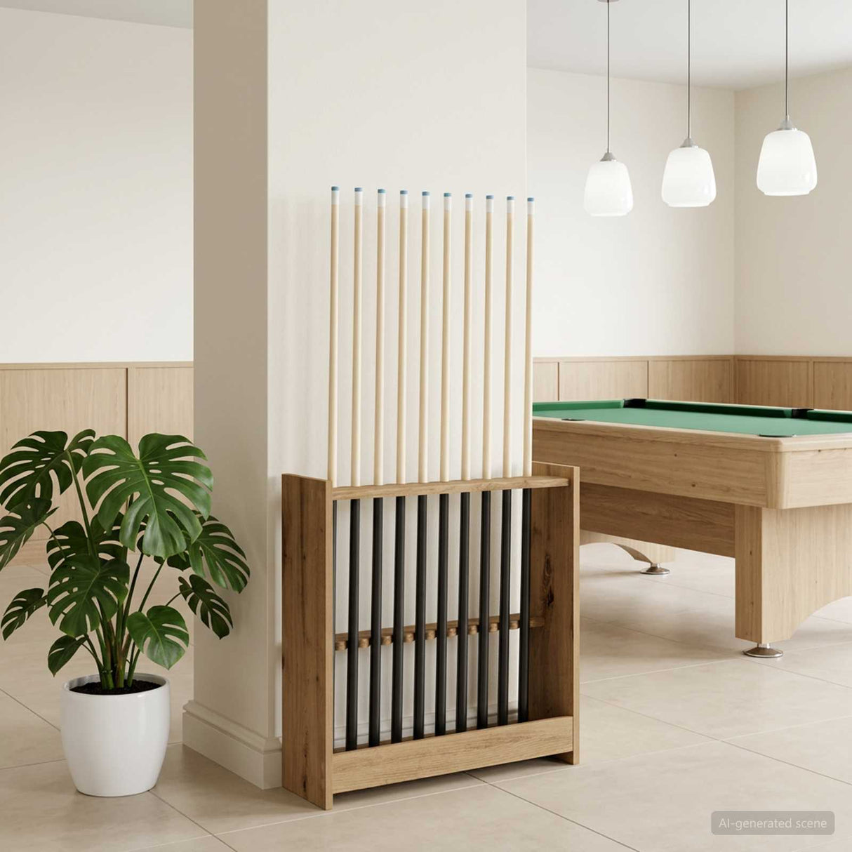 vidaXL Biljartkeu-stand Bewerkt hout 60 x 20 x 57 cm Wit