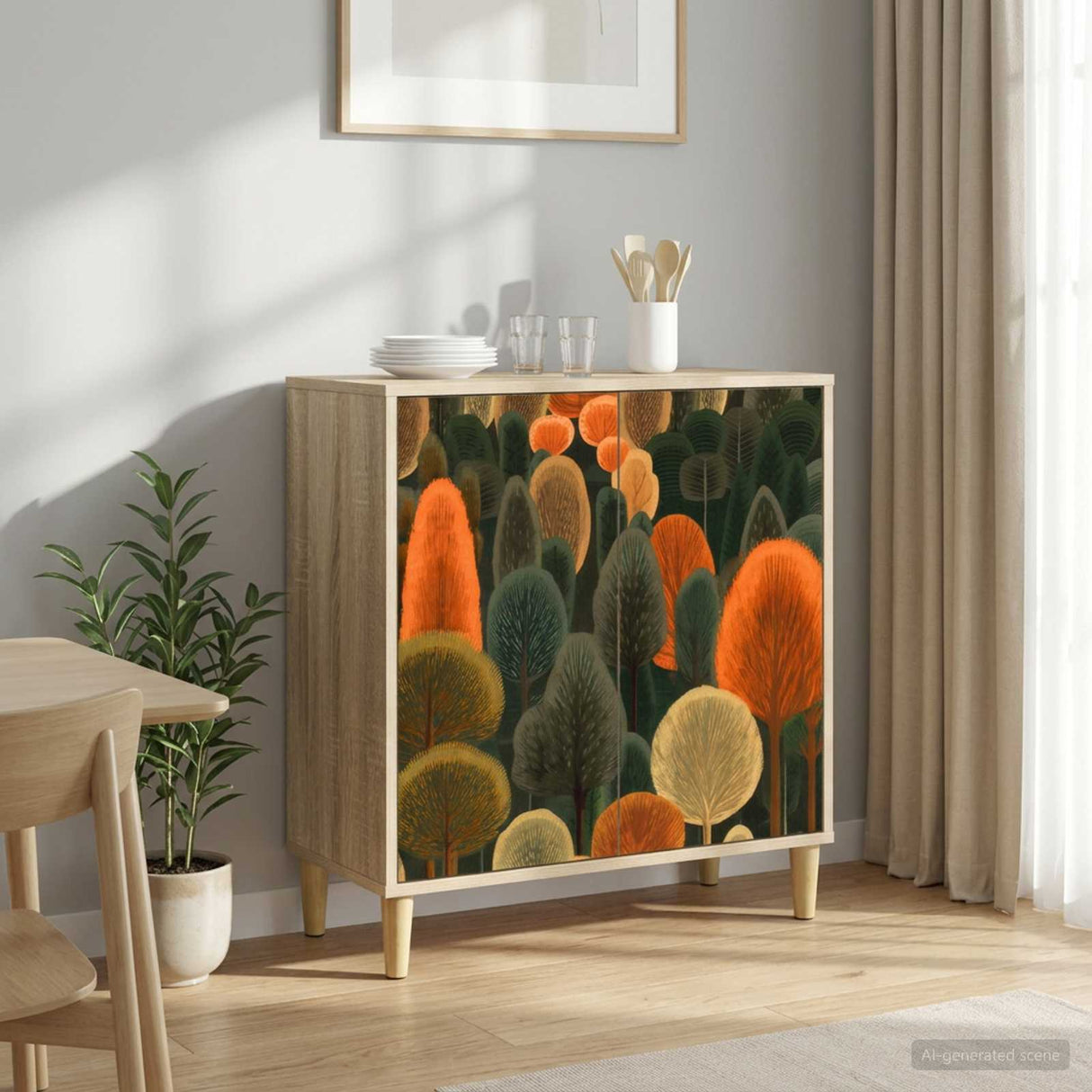 vidaXL Sideboard RHENEN Sonoma 69 x 33 x 75 cm Engineered Wood