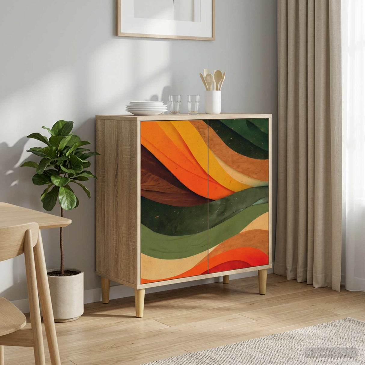 vidaXL Sideboard RHENEN Sonoma 69 x 33 x 75 cm Engineered Wood