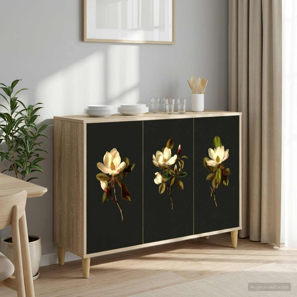 vidaXL Dressoir RHENEN Sonoma 102 x 33 x 75 cm Bewerkt hout