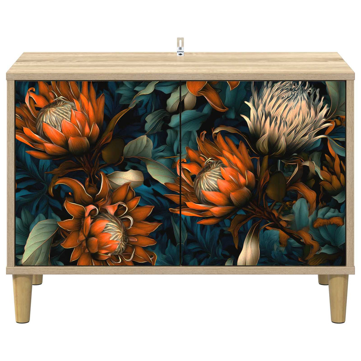 vidaXL Tv-meubel RHENEN 69 x 33 x 50 cm Sonoma Bewerkt hout