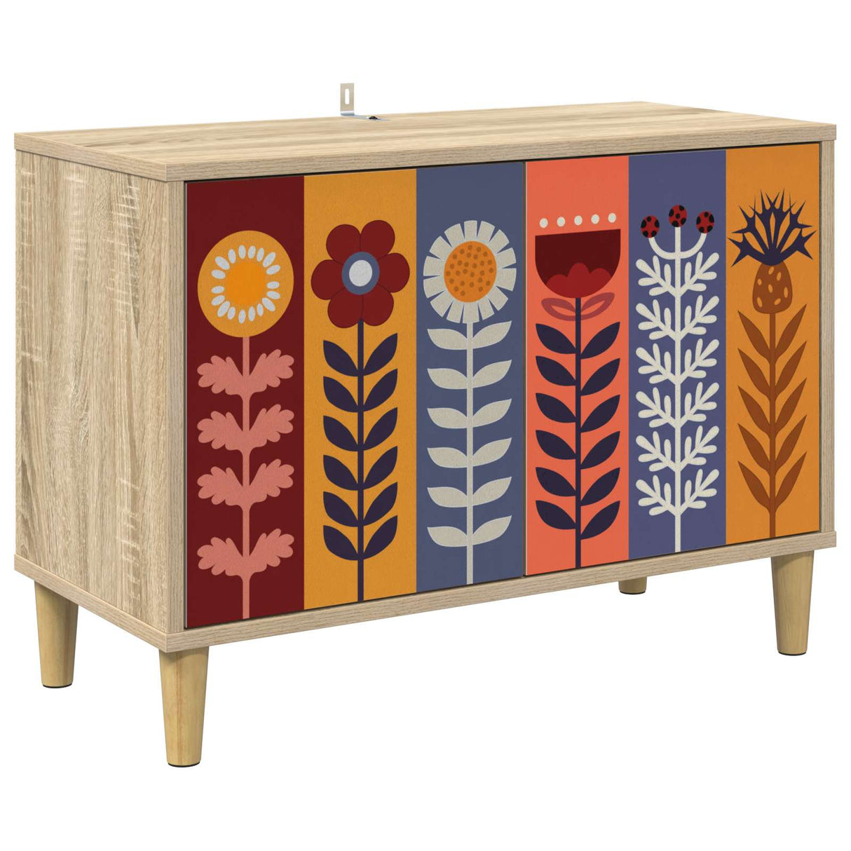vidaXL Tv-meubel RHENEN 69 x 33 x 50 cm Sonoma Bewerkt hout