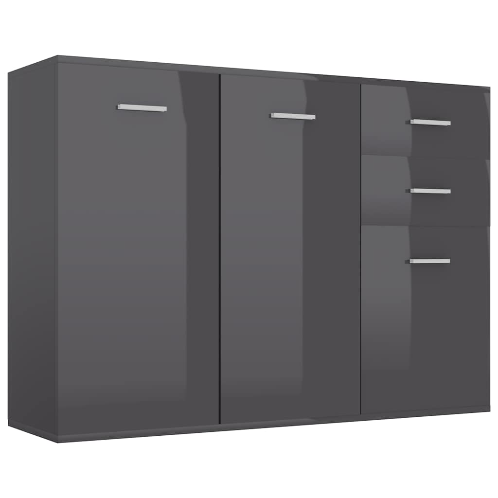 vidaXL Dressoir 105x30x75 cm bewerkt hout zwart