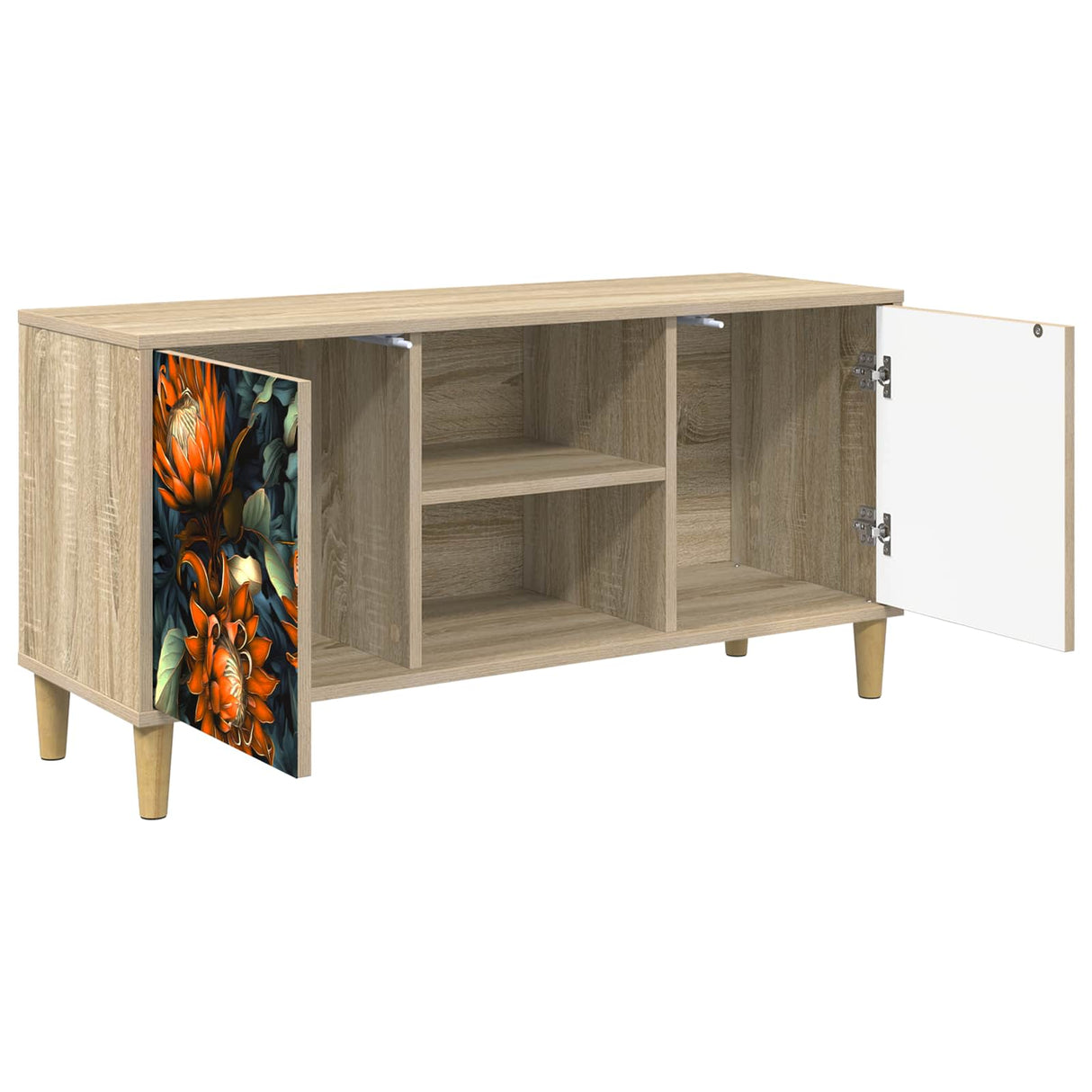 vidaXL TV Cabinet RHENEN 102 x 33 x 50 cm Sonoma Engineered Wood