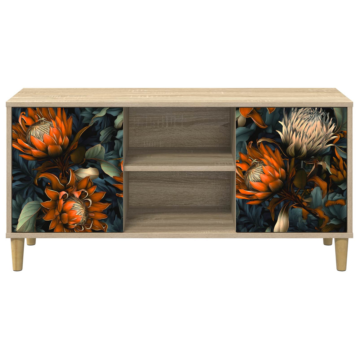 vidaXL TV Cabinet RHENEN 102 x 33 x 50 cm Sonoma Engineered Wood