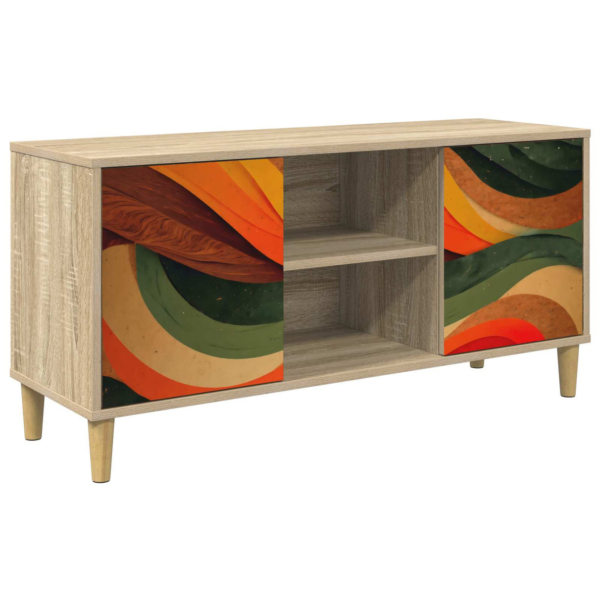 vidaXL TV Cabinet RHENEN 102 x 33 x 50 cm Sonoma Engineered Wood