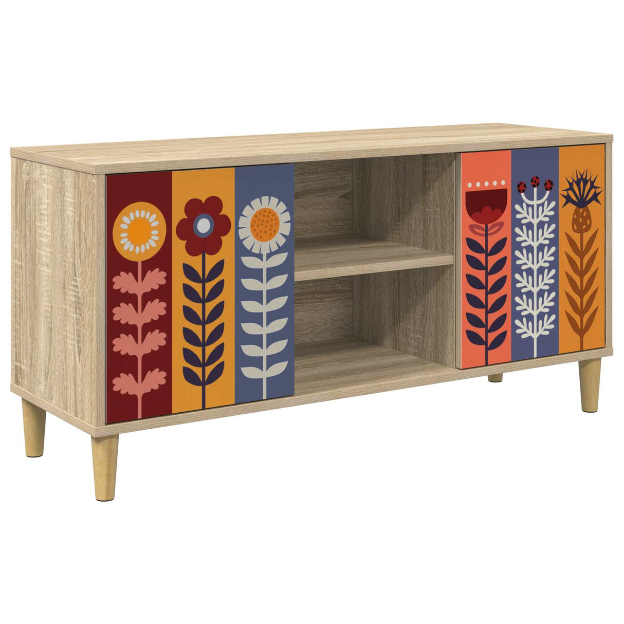 vidaXL TV Cabinet RHENEN 102 x 33 x 50 cm Sonoma Engineered Wood