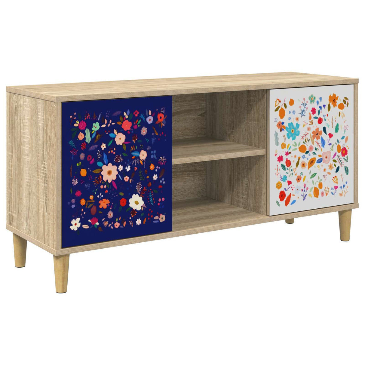 vidaXL TV Cabinet RHENEN 102 x 33 x 50 cm Sonoma Engineered Wood