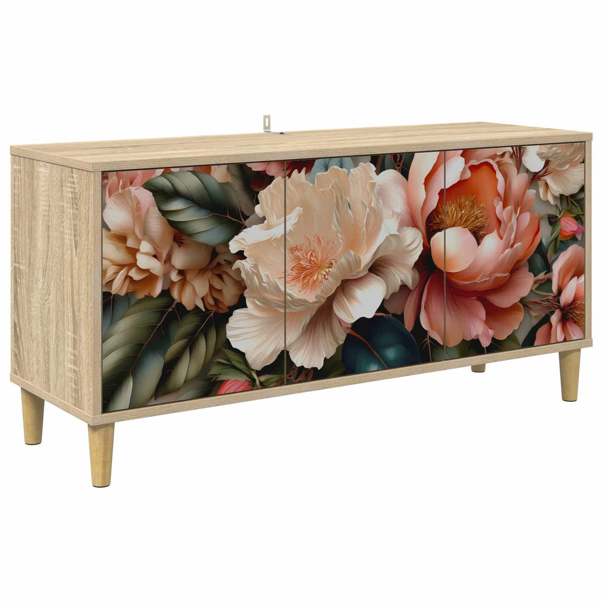 vidaXL Tv-meubel RHENEN 102 x 33 x 50 cm Sonoma Bewerkt hout