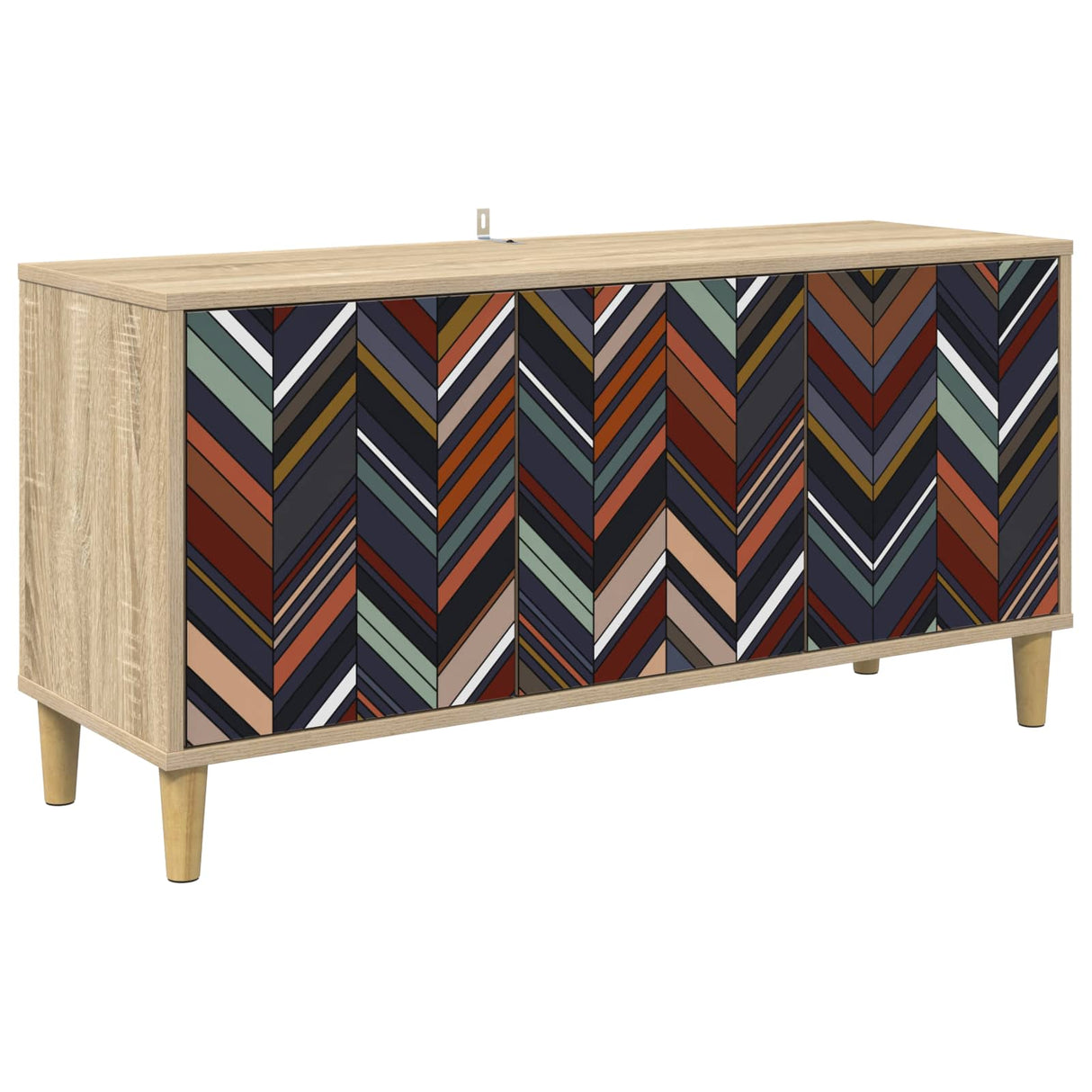 vidaXL Tv-meubel RHENEN 102 x 33 x 50 cm Sonoma Bewerkt hout
