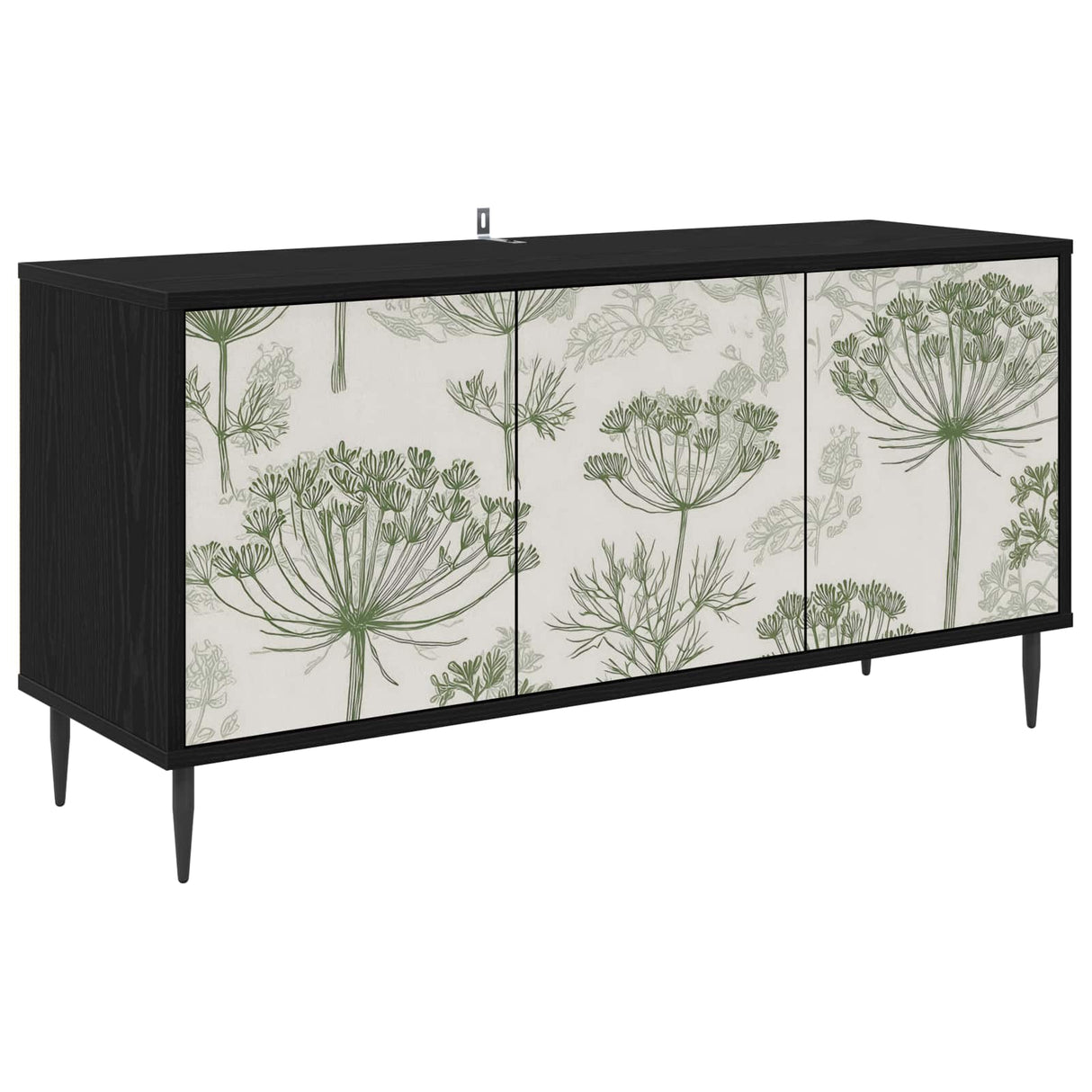 vidaXL Tv-meubel RHENEN 102 x 33 x 51 cm Zwart eiken Bewerkt hout